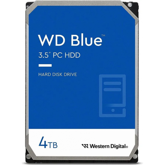 Жесткий диск WESTERN DIGITAL BLUE , 4ТБ, HDD, SATA III, 3.5" WD40EZAX