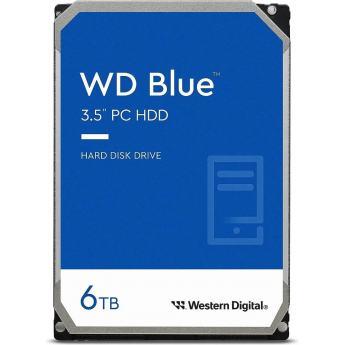 Жесткий диск WESTERN DIGITAL BLUE WD60EZAX, 6ТБ, HDD, SATA III, 3.5"