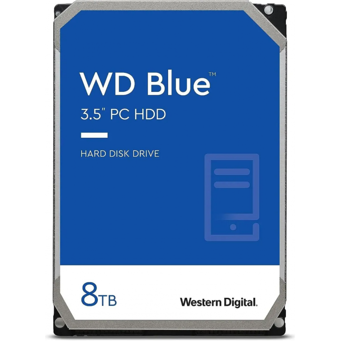 Жесткий диск WESTERN DIGITAL BLUE , 8ТБ, HDD, SATA III, 3.5" WD80EAAZ