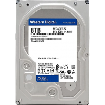 Жесткий диск WESTERN DIGITAL BLUE WD80EAZZ, 8ТБ, HDD, SATA III, 3.5"