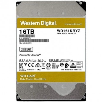 Жесткий диск WESTERN DIGITAL GOLD WD161KRYZ, 16ТБ, HDD, SATA-III, 3.5"