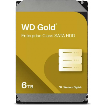 Жесткий диск WESTERN DIGITAL Gold WD6004FRYZ, 6ТБ, HDD, SATA III, 3.5"