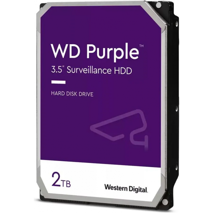 Жесткий диск WESTERN DIGITAL PURPLE , 2ТБ, HDD, SATA III, 3.5" WD23PURZ