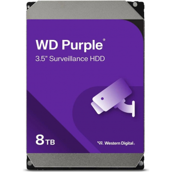Жесткий диск WESTERN DIGITAL Purple WD85PURZ, 8ТБ, HDD, SATA III, 3.5" Жесткий диск WESTERN DIGITAL Purple WD85PURZ, 8ТБ, HDD, SATA III, 3.5"