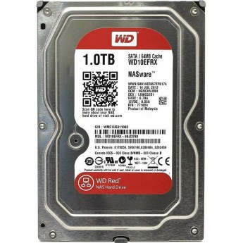 Жесткий диск WESTERN DIGITAL RED WD10EFRX, 1ТБ, HDD, SATA III, 3.5"