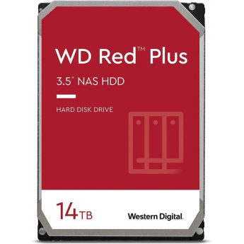 Жесткий диск WESTERN DIGITAL RED PLUS WD140EFGX, 14ТБ, HDD, SATA III, 3.5"