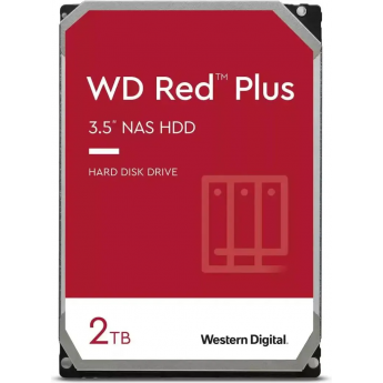 Жесткий диск WESTERN DIGITAL RED PLUS WD20EFPX, 2ТБ, HDD, SATA III, 3.5"