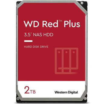 Жесткий диск WESTERN DIGITAL RED PLUS WD20EFZX, 2ТБ, HDD, SATA III, 3.5"