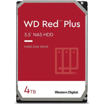 Жесткий диск WESTERN DIGITAL RED PLUS WD40EFPX, 4ТБ, HDD, SATA III, 3.5"