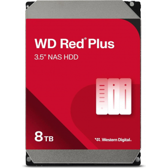 Жесткий диск WESTERN DIGITAL Red Plus WD80EFPX, 8ТБ, HDD, SATA III, 3.5" Жесткий диск WESTERN DIGITAL Red Plus WD80EFPX, 8ТБ, HDD, SATA III, 3.5"