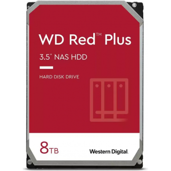 Жесткий диск WESTERN DIGITAL RED PLUS WD80EFZZ, 8ТБ, HDD, SATA III, 3.5"