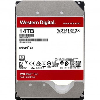 Жесткий диск WESTERN DIGITAL RED PRO WD141KFGX, 14TB, HDD, SATA III, 3.5"