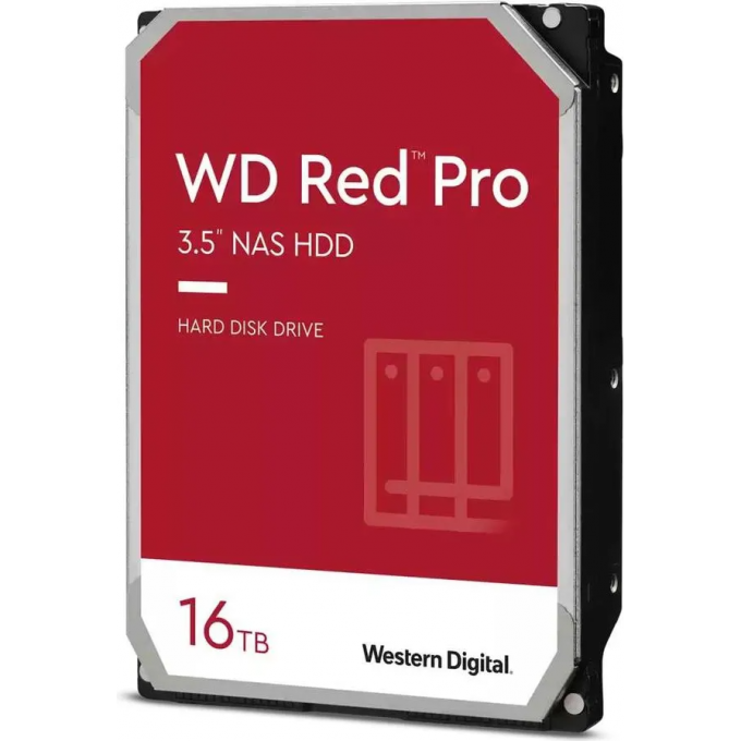 Жесткий диск WESTERN DIGITAL RED PRO , 16ТБ, HDD, SATA III, 3.5" WD161KFGX