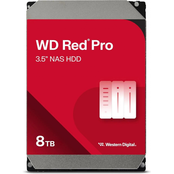 Жесткий диск WESTERN DIGITAL Red Pro , 8ТБ, HDD, SATA III, 3.5" WD8005FFBX