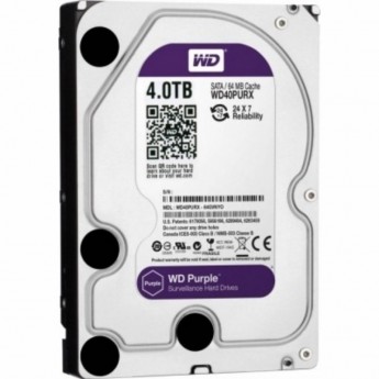 Жесткий диск WESTERN DIGITAL VIDEO PURPLE SATA-III 4TB WD40PURX 5400rpm 64Mb 3.5"