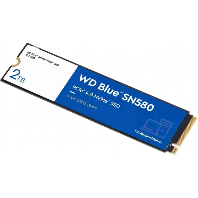 Накопитель SSD WESTERN DIGITAL Blue SN580 2ТБ, M.2 2280, PCIe 4.0 x4, NVMe, M.2 WDS200T3B0E