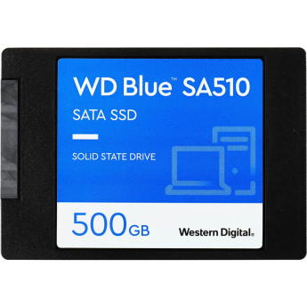 SSD накопитель WESTERN DIGITAL BLUE WDS500G3B0A 500ГБ, 2.5", SATA III, SATA