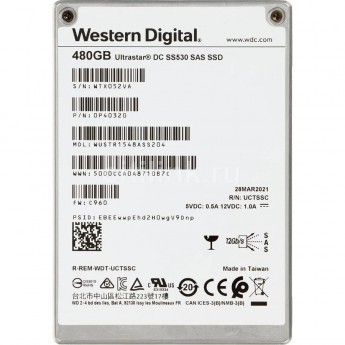 SSD накопитель WESTERN DIGITAL ULTRASTAR DC SS530 WUSTR1548ASS204 480ГБ, 2.5", SAS